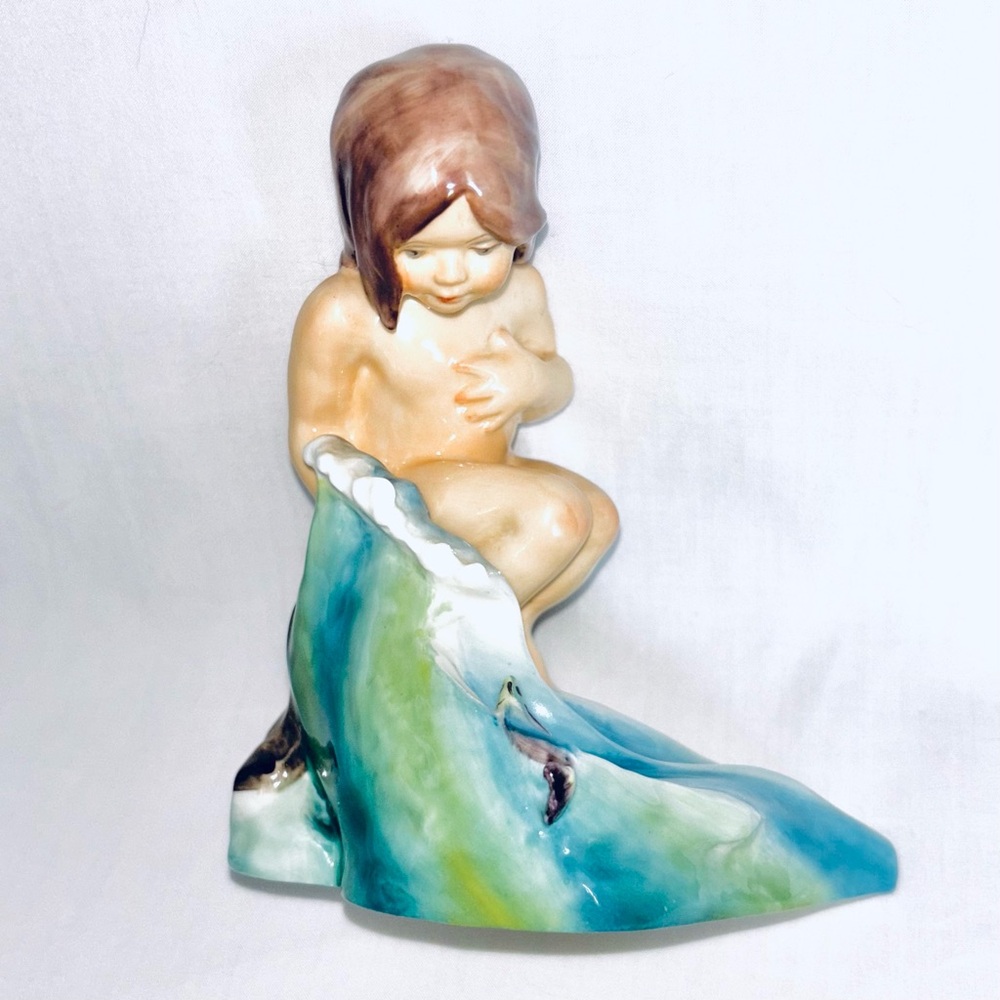 Vintage Royal Worcester August Girl 1954 Freda Doughty Birthday Month Figurine